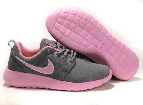 Nike Wmns Roshe Running Shoes Wool Skin Comfort Casual Grey Pink For Sale